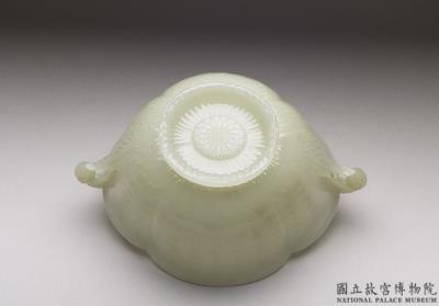 图片[2]-Jade flower-shaped bowl with two bud-shaped handles, Mughal Empire-China Archive